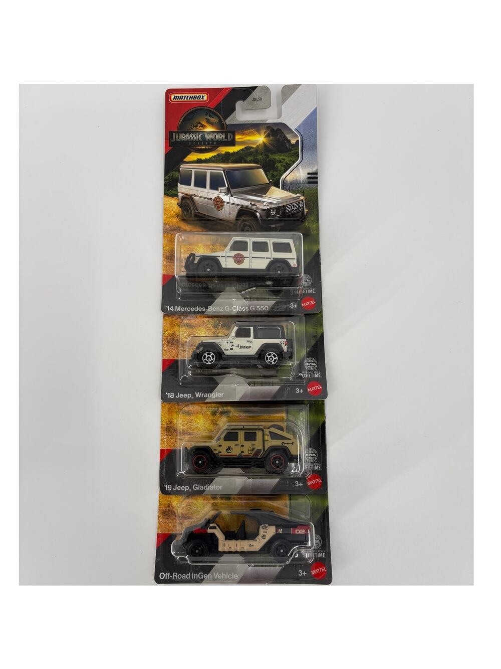 Matchbox Jurassic World Rebirth Set of 4 Cars